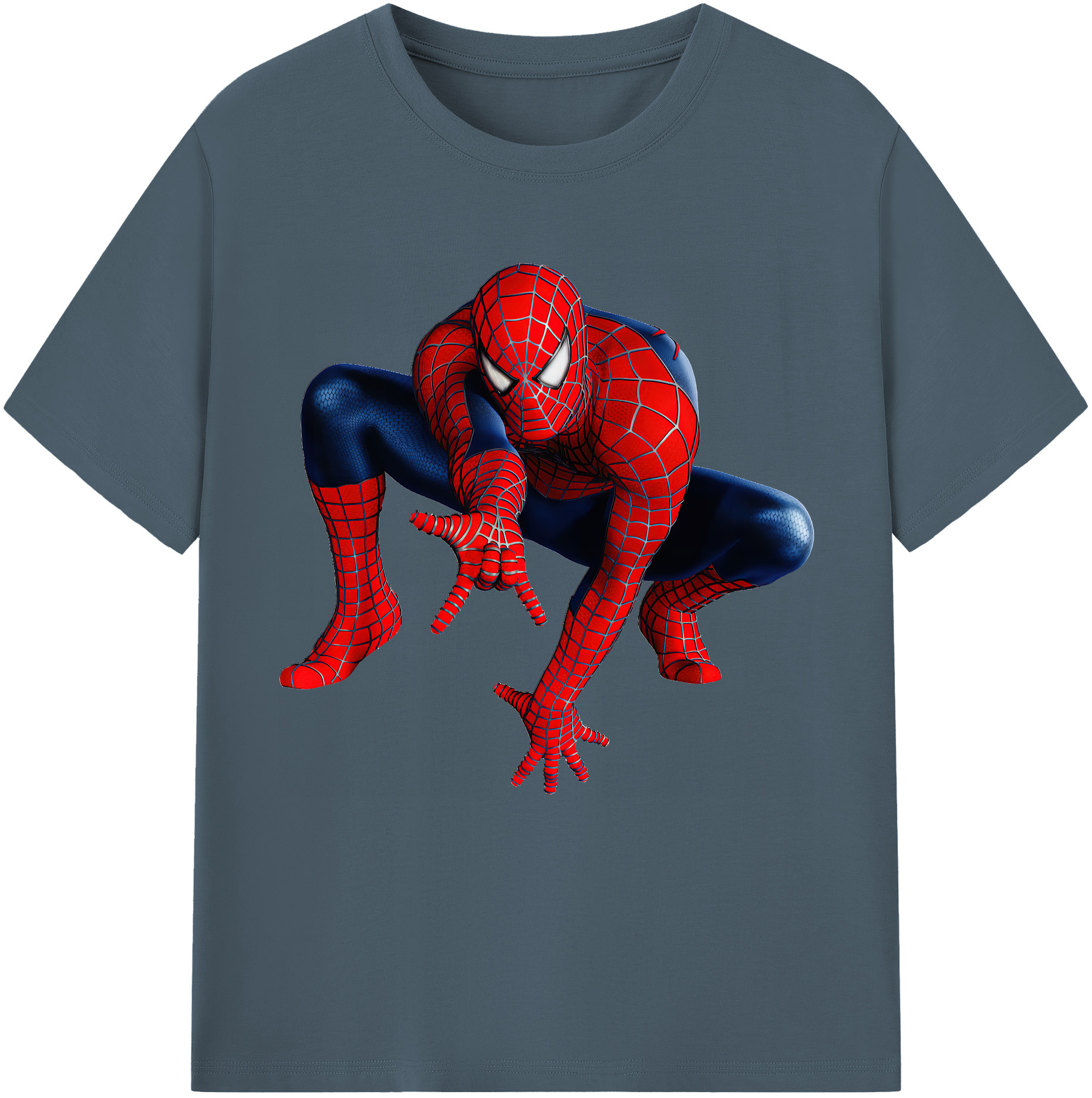 （画像用） Spider Man スパイダーマン 綿100％半袖Tシャツ（フロントプリント）
